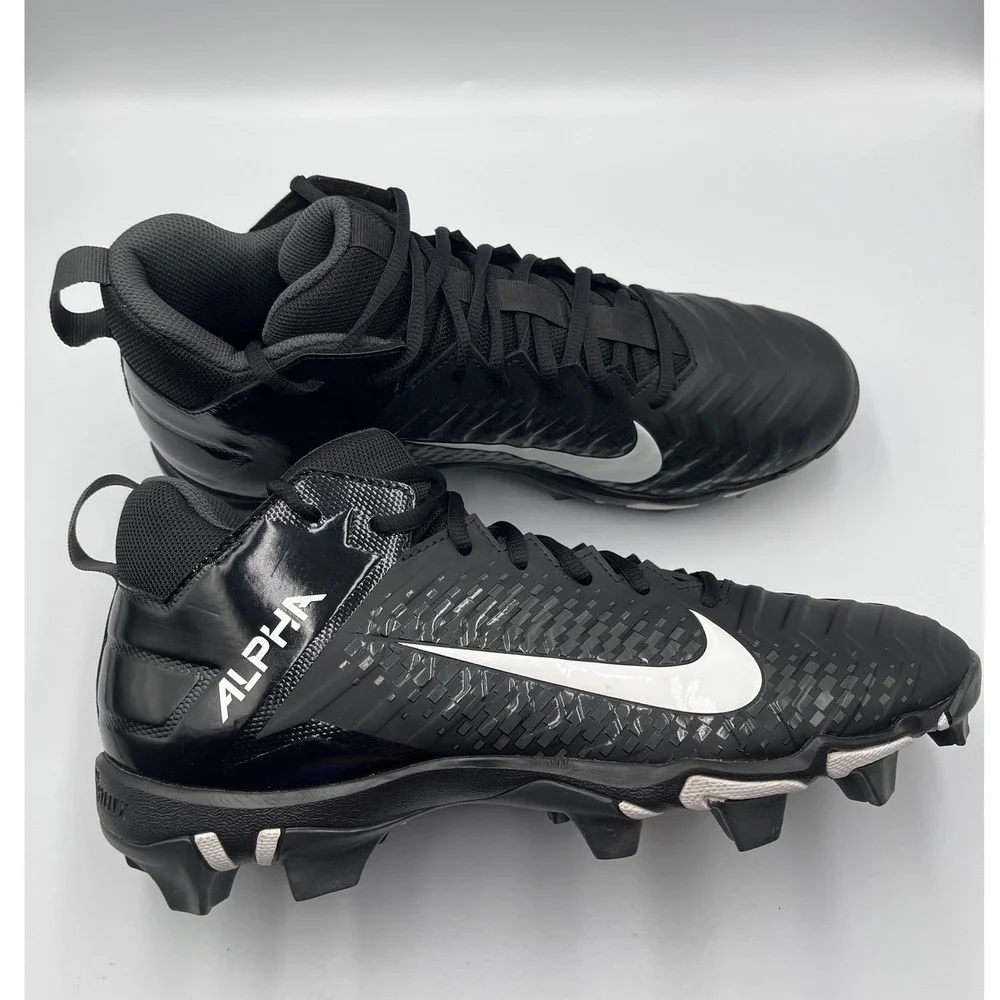 Nike‎ Alpha Menace 2 Football Shoes Black White Mens Size 9
